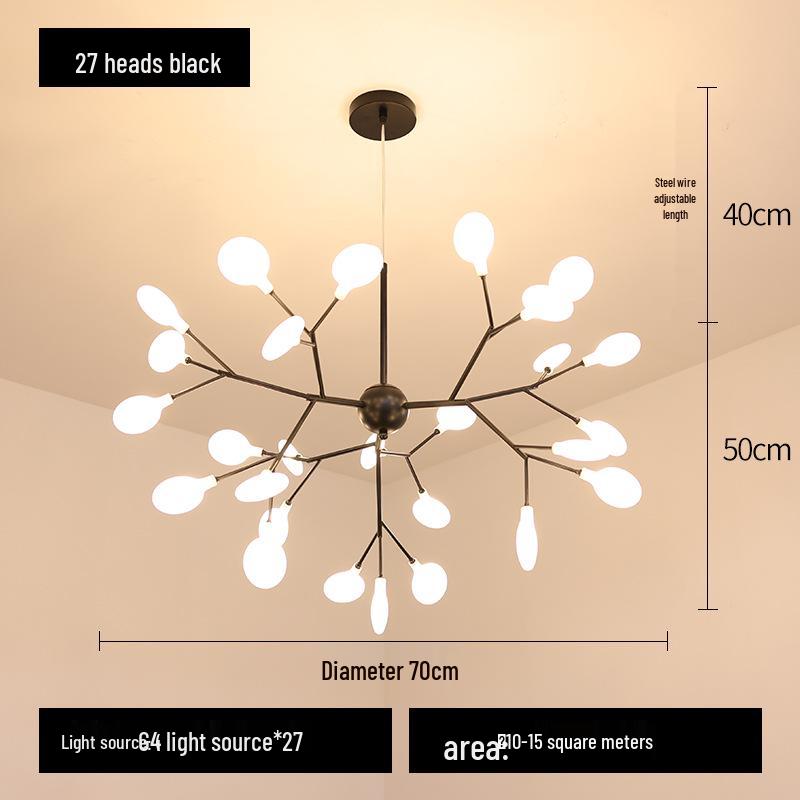 Люстра Светлячок: Современное скандинавское роскошное освещение для гостиных, спален и ресторанов
