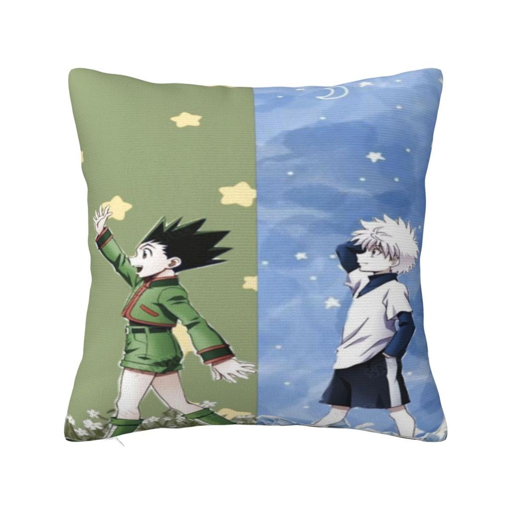 Y2K Bed Hxh Gon And Killua Hunterdecor Pillowcase Stuff Pillow Covers Zippered Multiple Sizes
