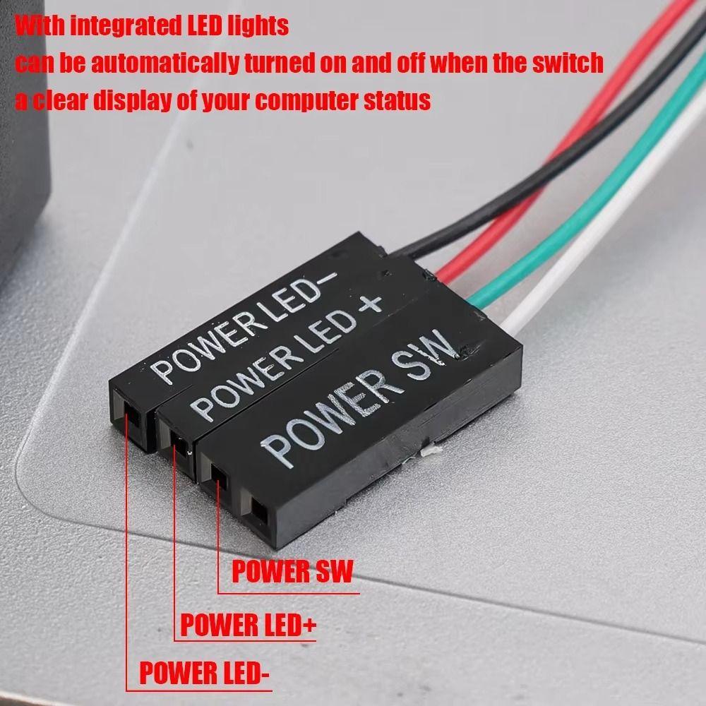 Versatile Computer Desktop Switch Button LED Lights Computer Key Launcher for Home Office
