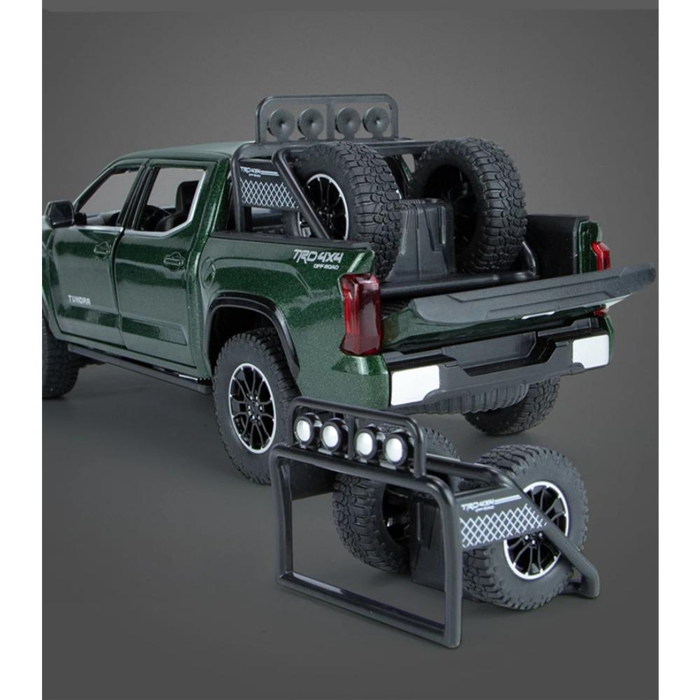 1/24 Toyota Tundra Сплав Пикап Модель Машины Литой и Игрушечный Металлический Внедорожник Модель Машины Звук и Свет Коллекция Детская Игрушка Подарок