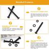 10.9 Grade M5 Black Socket Cap Screws 105pcs Complete Hardware Kit with Nuts Washers for Machinery Maintenance