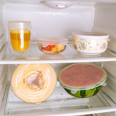 6 шт. многоразовая силиконовая пленка для сохранения свежести пищевых продуктов, кухонные инструменты, силиконовая пленка для пищевых продуктов, уплотнительная крышка, стрейч-аксессуары