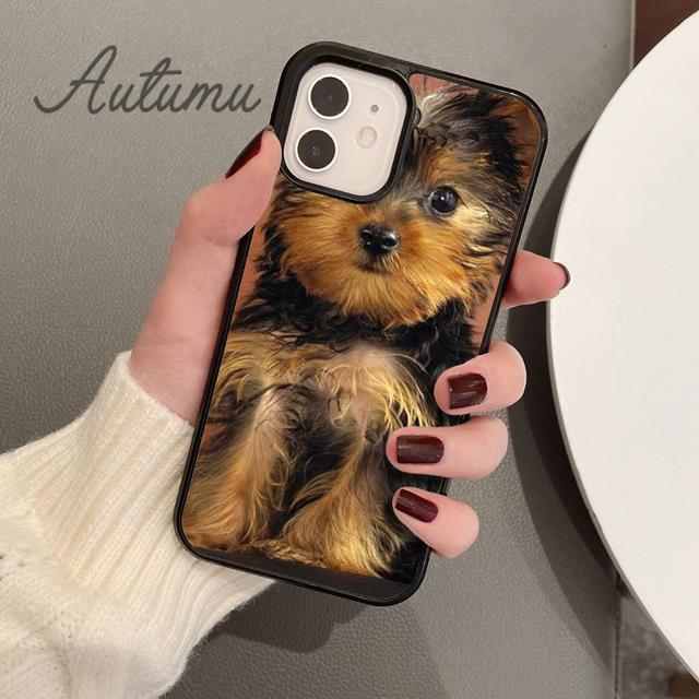 Чехол для телефона со щенком йоркширского терьера для iPhone 11 12 13 14 Pro Max mini X XR XS SE 2020 6 7 8 Plus Samsung S21 S22
