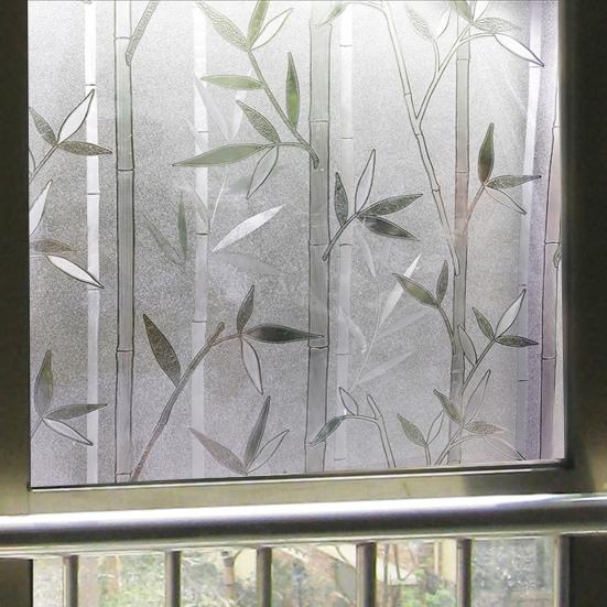 Window Stickers 3D Self Adhesive PVC Decorative DIY Glass Film for Bathroom