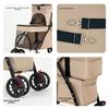 with 2 Carriages Double Pet Stroller Cup Holder Dog Stroller  Multi-Pet Families