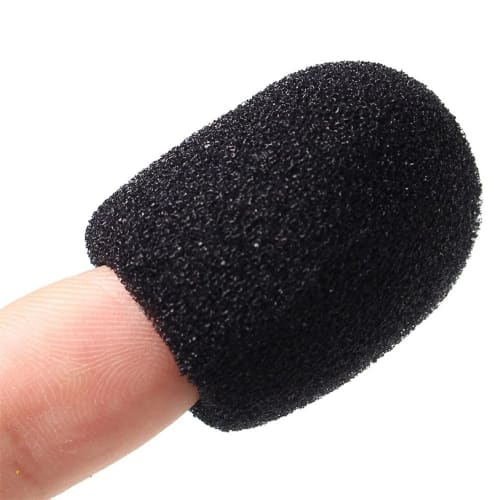 Set of 10 Microphone Sponges, Loudspeaker Noise Reduction Microphone Sponges, Headset Intercom Microphone Windscreen Covers, 5mm Inner Diameter, High-