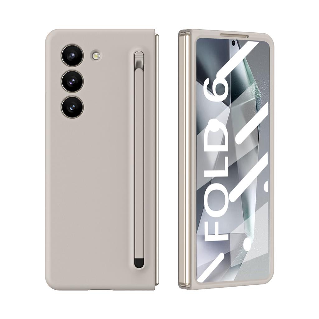 Для Samsung Galaxy Z Fold 6 5 4 3 чехол, удобный для кожи, матовый складной защитный экран, закаленная пленка, стилус, противоударный чехол