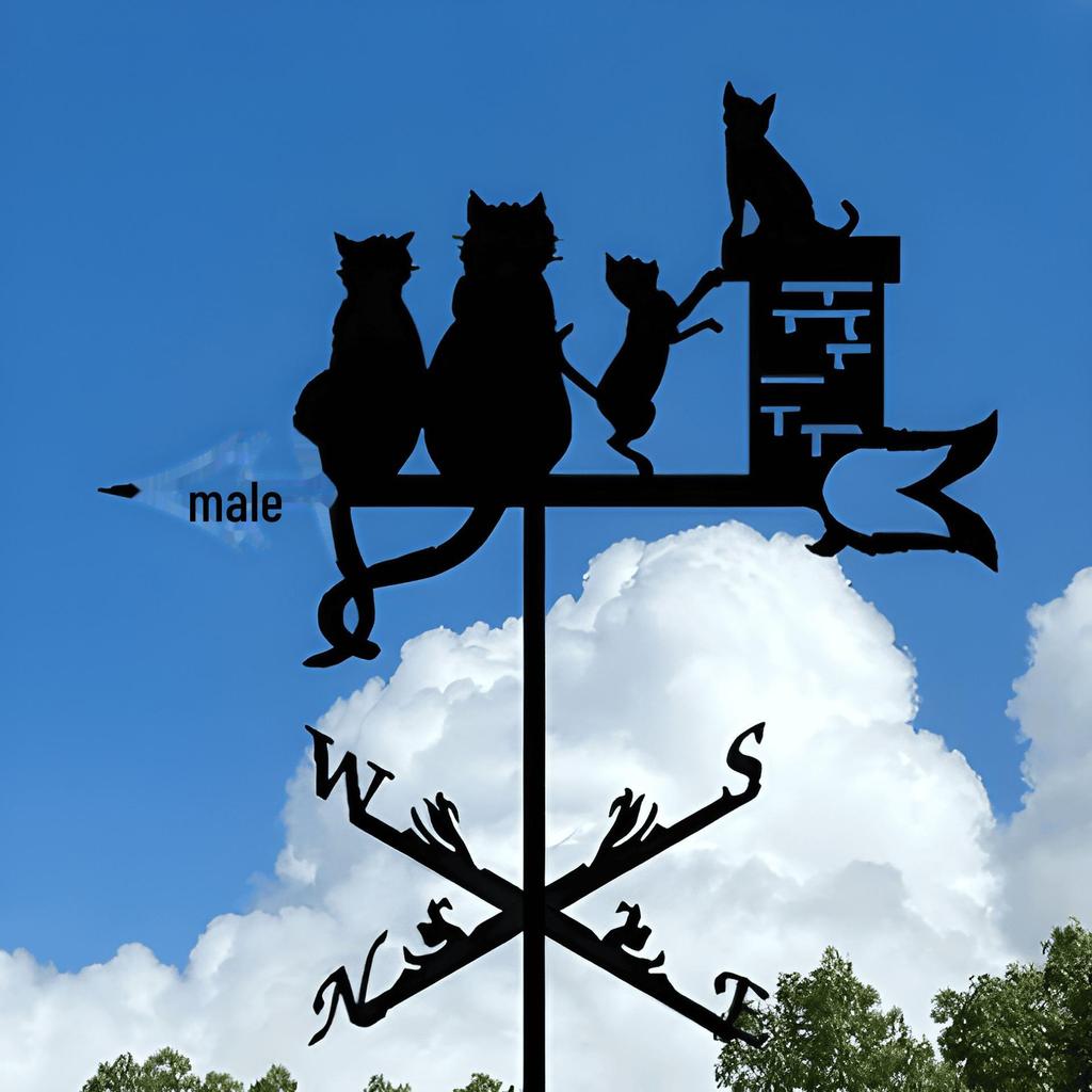 Декоративный железный флюгер - наружное украшение для металлической крыши