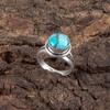Natural Blue Copper Turquoise Gemstone Handmade 925 Sterling Silver Jewelry Ring RR-11-37