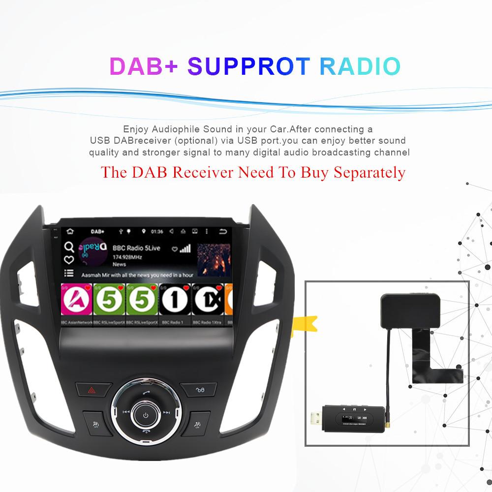 9'' Android 14 Стереомагнитола GPS 2 ГБ + 32 ГБ Для Ford Transit/Tourneo Connect 2014-18