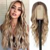 Front lace wig Female long hair Medium long curly hair Big wavy headgear