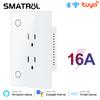 16a Tuya Wi-Fi розетка Us Plug Timeing Smart Life App настенное электрическое включение и выключение для Google Home Alexa Tmall Genie