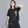 Винтажная повседневная свободная летняя футболка с короткими рукавами и цветочным принтом, топы, женская футболка