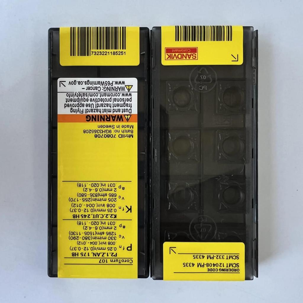 Original Sandvik / SCMT120408-PM 4335 / CNC Lathe Carbide Blade 10 PCS