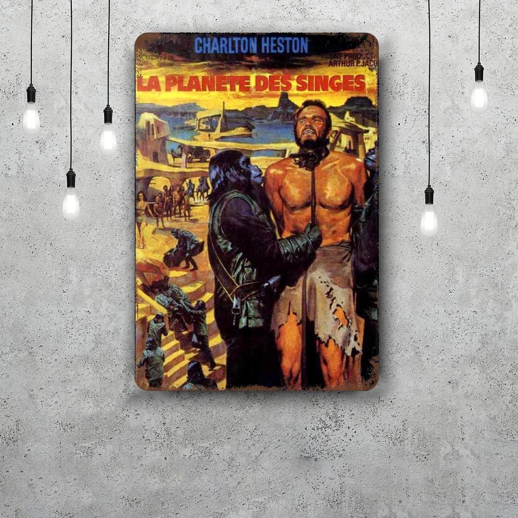 planet of the apes movie Vintage Metal Tin Signs Posters Decor Retro Metal Plaque Wall Art Decor for Garage Bar