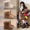 Girls Fluffy Boots 2025 Winter New Plush Thickened Children's Snow Boots Baby Girl Cotton Boots Warm Short Boots Tide