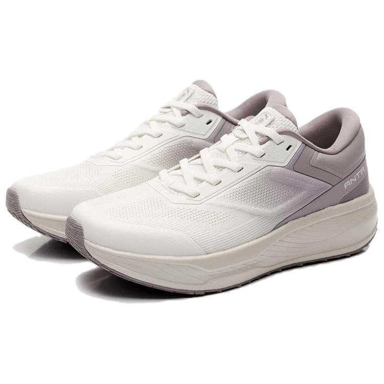 Anta Shen Xing 12 Cushioning Lightweight Low top Training Running Shoes Women's Ivory White Magic Carpet Gray 122537718-9