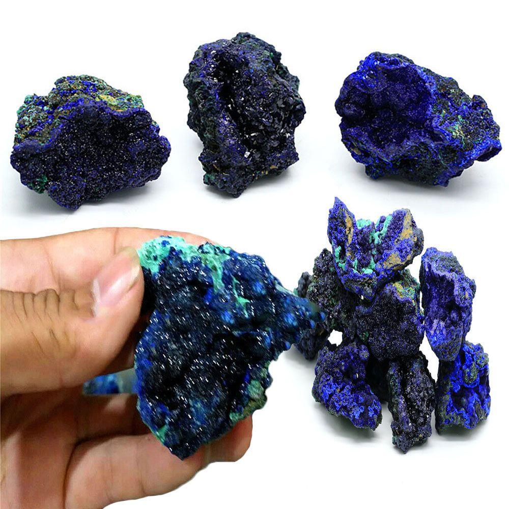 Decoration Reiki Quartz Crystal Mineral Specimen Malachite Geode Healing Stone Natural Azurite Ore