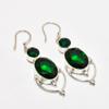 Chrome Diopside Gemstone Handmade 925 Silver Plated Jewelry Earring 2.27"