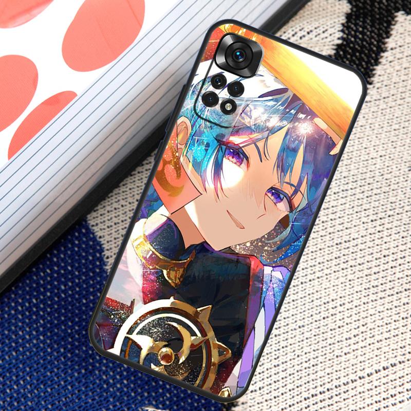 Чехол Genshin Impact Scaramouche для Xiaomi Redmi Note 12 11 10 9 8 Pro Note 8T 9S 10S 11S Redmi 10 10C 12C 9C