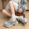 Thick-soled Dad Shoes Women's 2025 Spring New Models Increase Height and Show Feet Small Versatile Sports Shoes Mesh Light Casual Women's Shoes