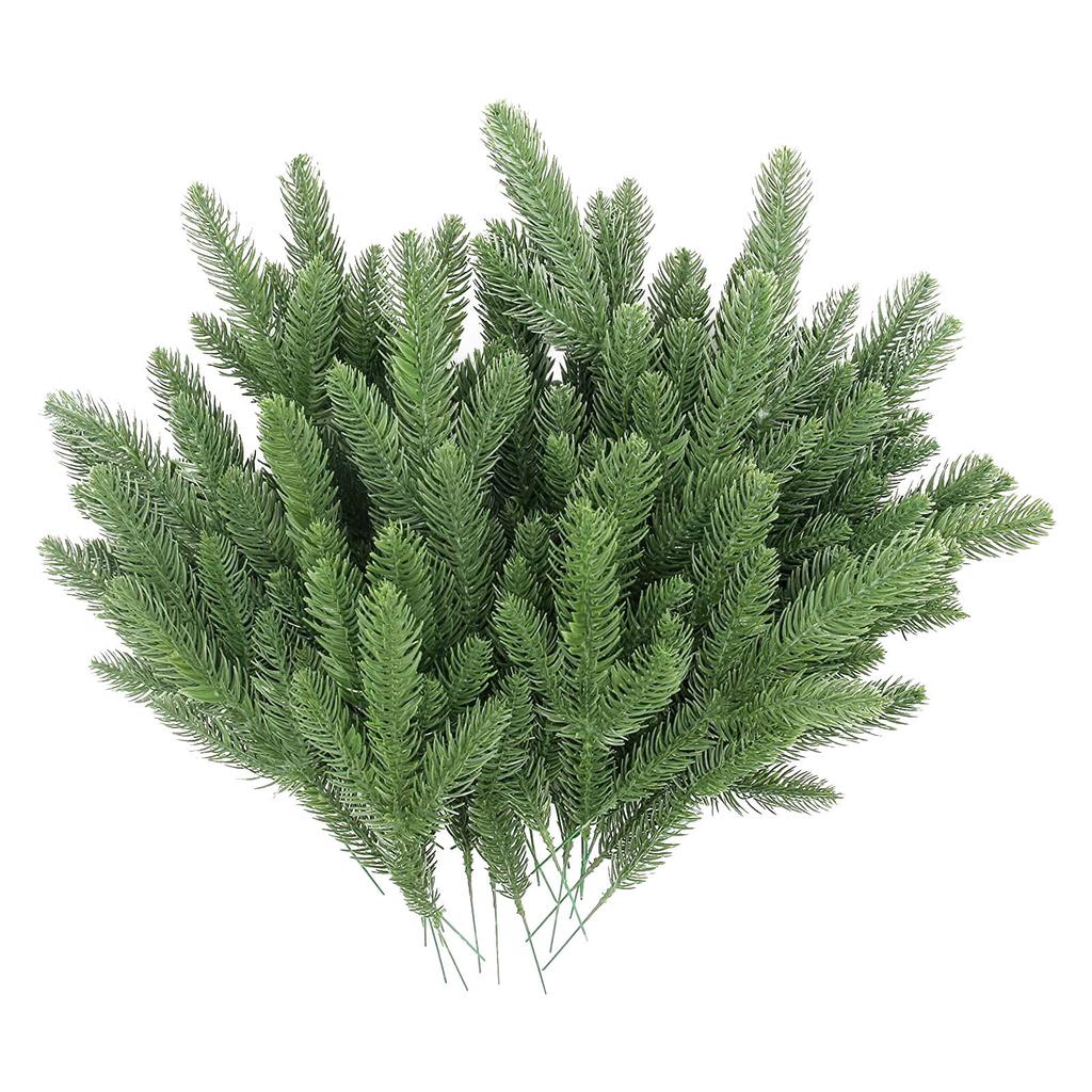 Artificial Needle Branch Greening Plant Tree Christmas Floral Arrangement Fake Christmas Greening Christmas Winter Wreath Garland Home Wedding Indoor