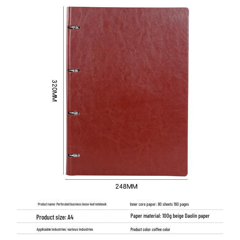 Spot A4 Thick Business Hollow Loose-Leaf Notebook – Customizable Logo, Student Diary, Simple Notepad
