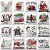 Christmas Cushion Cover Christmas Tree Dwarf Truck Print Cushion Cover Farm Decor Pillowcase Christmas Gift Funda De Almohada