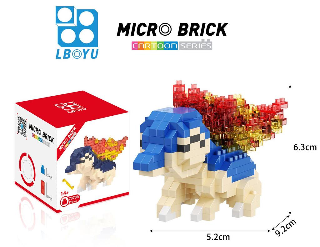 Pokemon Micro Building Blocks LBOYU Jigglypuff Gengar Mudkip Piplup Raichu Bulbasaur Pikachu Mini Brick Figures Toy  For Kids