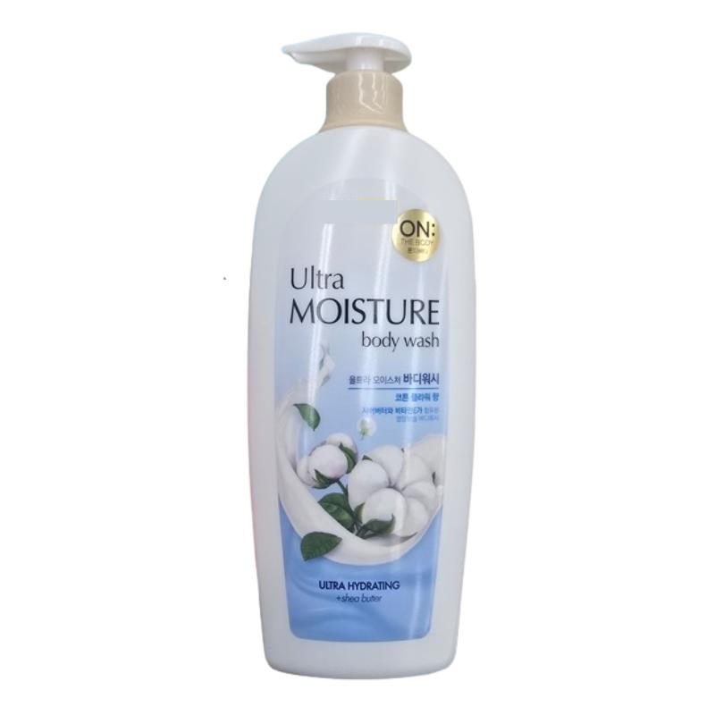 ON:THE BODY Ultra Moisture Body Wash 785ml – Cotton Flower Scent, Ultra Hydrating Shea Butter Body Cleanser for Soft Smooth Skin