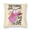 CCourages Cowardly Dog Cute Pillowcase Soft Polyester Cushion Cover Decorations Throw Pillow Case Cover Seater Square Xcm