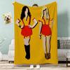 Popular American TV Series 2 Broke Girls Throw Lightweight 240g Flannel Blanket Soft Skin-friendly for Summer Cooling