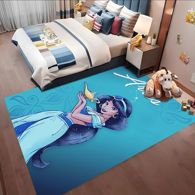 3D Aladdin Jasmine Princess Rugs for Living Room Bedroom Dining Children's Room Balcony Garden Decorative Carpet Fast Shipping