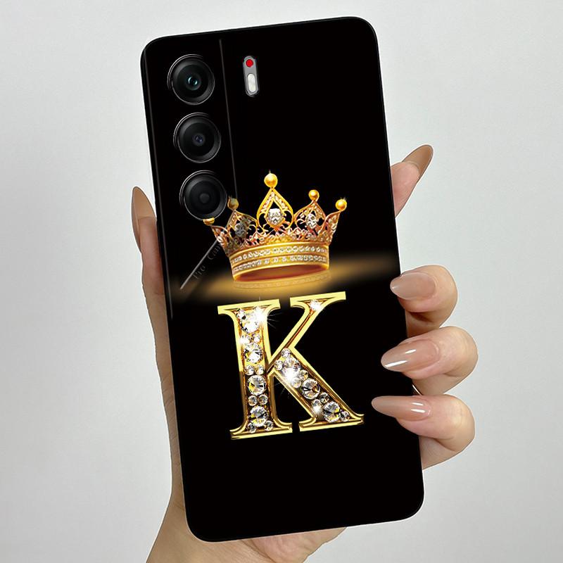 Чехол для Tecno Camon 40 Pro 4G 5G CM6 CM7 Корона Буква Силиконовый Мягкий Чехол для Телефона Для Tecno Camon40 Защита Камеры Задняя Крышка