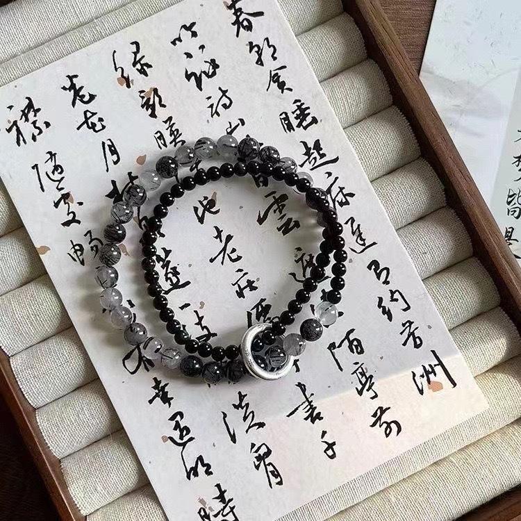Volcanic Stone Pixiu 18 Seed Panlong Mantra Beaded Bracelet Black Bracelet