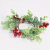 4шт рождественские свечи кольца искусственные ягоды свечи кольца венки