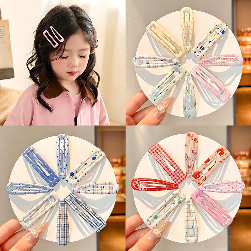 Korean Cute Hair Clips Set for Ladies Polka Dot Sweet Dopamine Kawaii Hair Decor for Girls Daily School Use