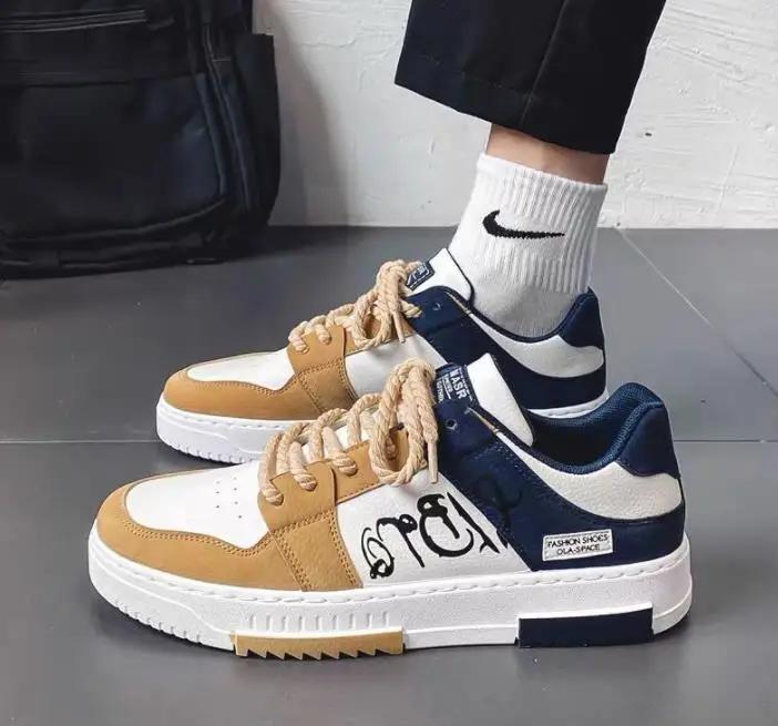 Дизайнерская обувь, мужские повседневные кроссовки на платформе, кроссовки на шнуровке, студенческие кроссовки, мужская вулканизированная обувь, Zapatillas Hombre