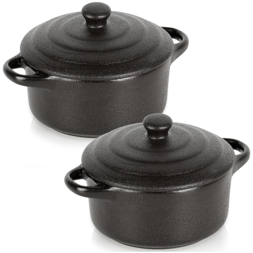 Porcelain Baking Bowls With Lid 150 Ml 2 Pcs.