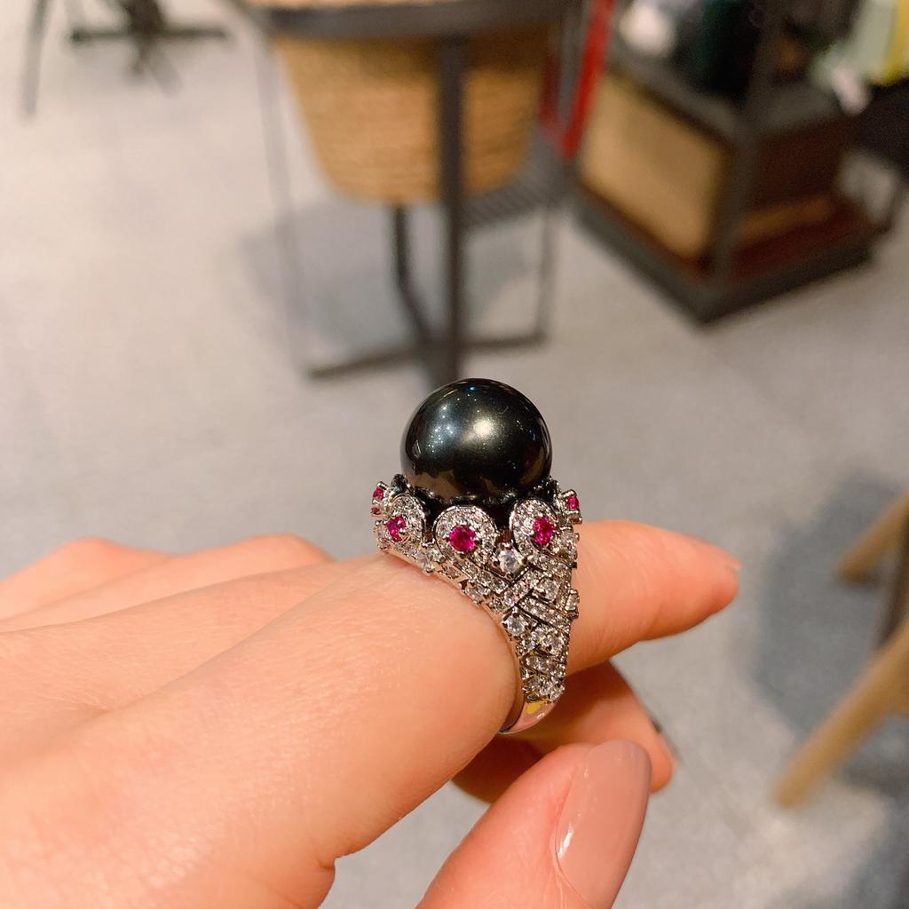 Шаг в желание простое Ao fritillary жемчуг открытое кольцо женское модное цветное сокровище ретро кольцо ювелирные изделия