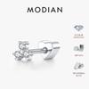 MODIAN Изумительные блестящие серьги-гвоздики в виде цветов и сердца с моассанитом цвета D из стерлингового серебра 925 пробы Для женщин и мужчин Изящные ювелирные изделия