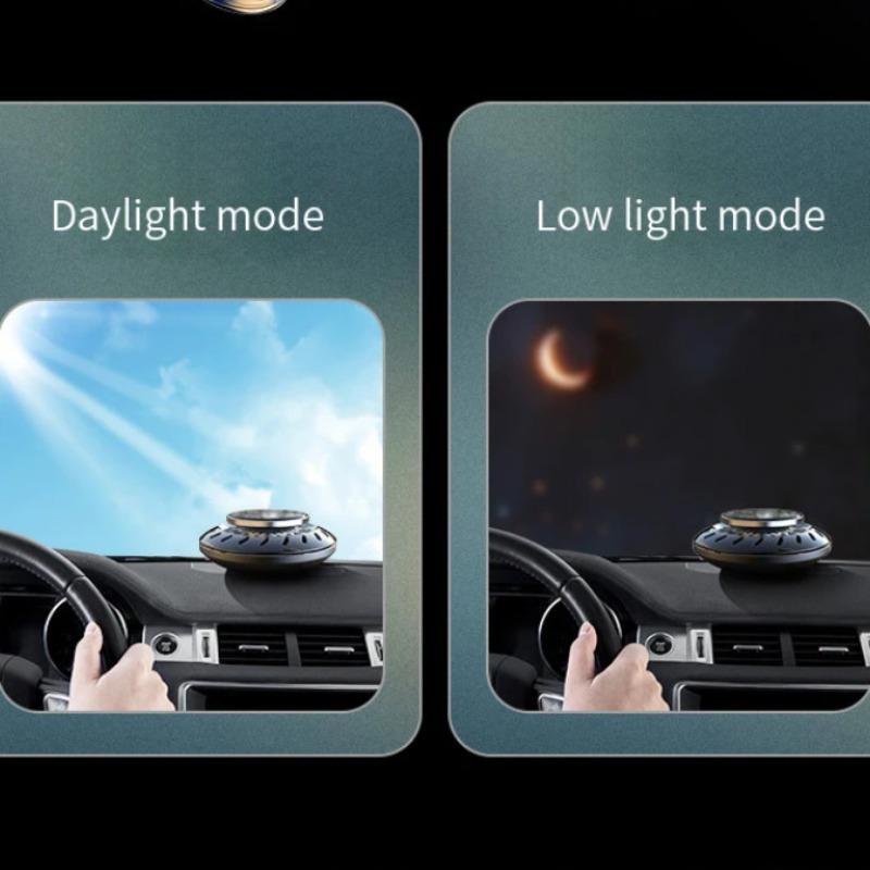 Автомобильный ароматизатор на солнечной энергии, вращающийся на 360° НЛО, автопарфюм для интерьера, креативный освежитель воздуха, автоматический очиститель воздуха, подарочная коробка, декор автомобиля
