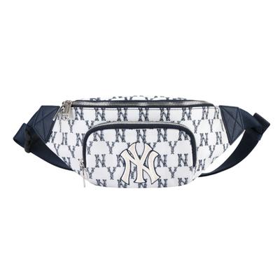 Нейлоновая поясная сумка, сумка через плечо, сумка-кроссбоди из коллекции Monogram, Обычная, Унисекс, Бело-синяя, Повседневная, 32BGCR111-50N