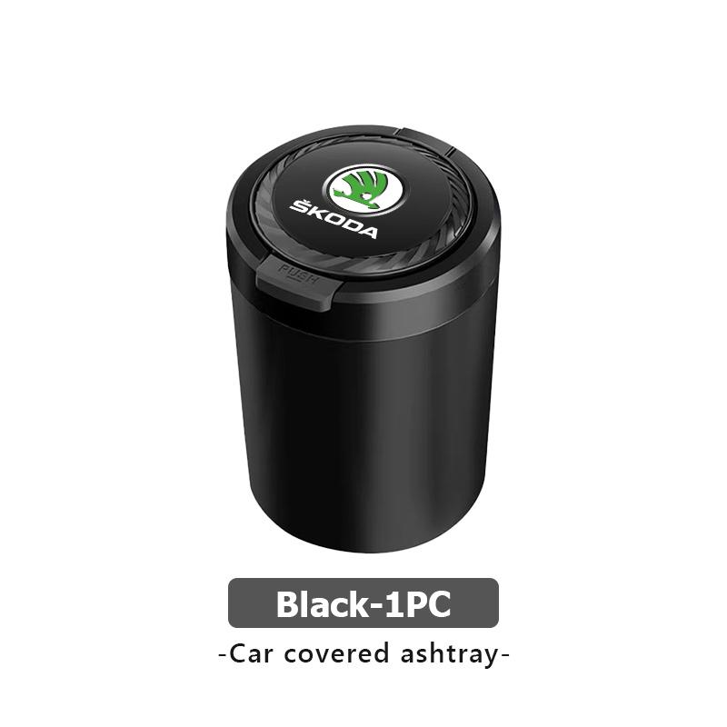 HGWE4 For Skoda Portable Luminous Car Ashtray Auto interior accessories Kamiq MK3 Roomster Rapid Kodiaq Karoq Fabia Enyaq