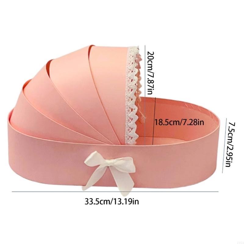 Элегантная многоразовая корзина с бумажной цветочной композицией, коробка для упаковки подарка на детский праздник, украшение для празднования свадьбы