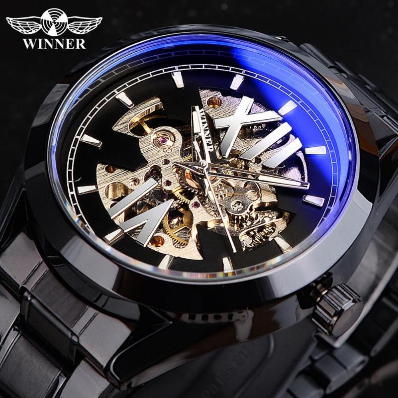 WINNER Fashion Mechanical Hollow Waterproof Automatic Mechanical Watch