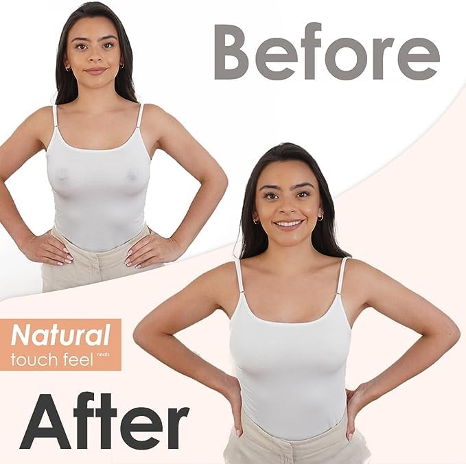 NEATS Nipple Cover 2 Reusable Hypoallergenic Sticky Adhesive Silicone Breast Strapless Bra Nipple Pasties for Dress or Lingerie Breast Concealer Pasty