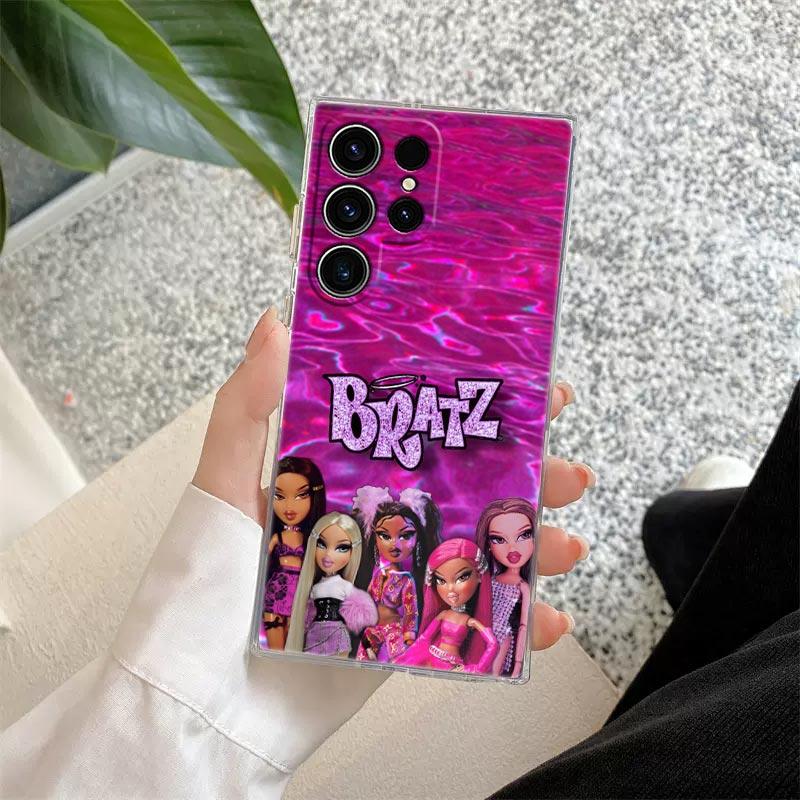 Куклы Bratz Улыбающиеся Прозрачный Чехол Для Samsung Galaxy S26 S25 Ultra S24 S22 S26 Plus S20 S23 S21 S25 FE 5G Мягкая Прозрачная Крышка