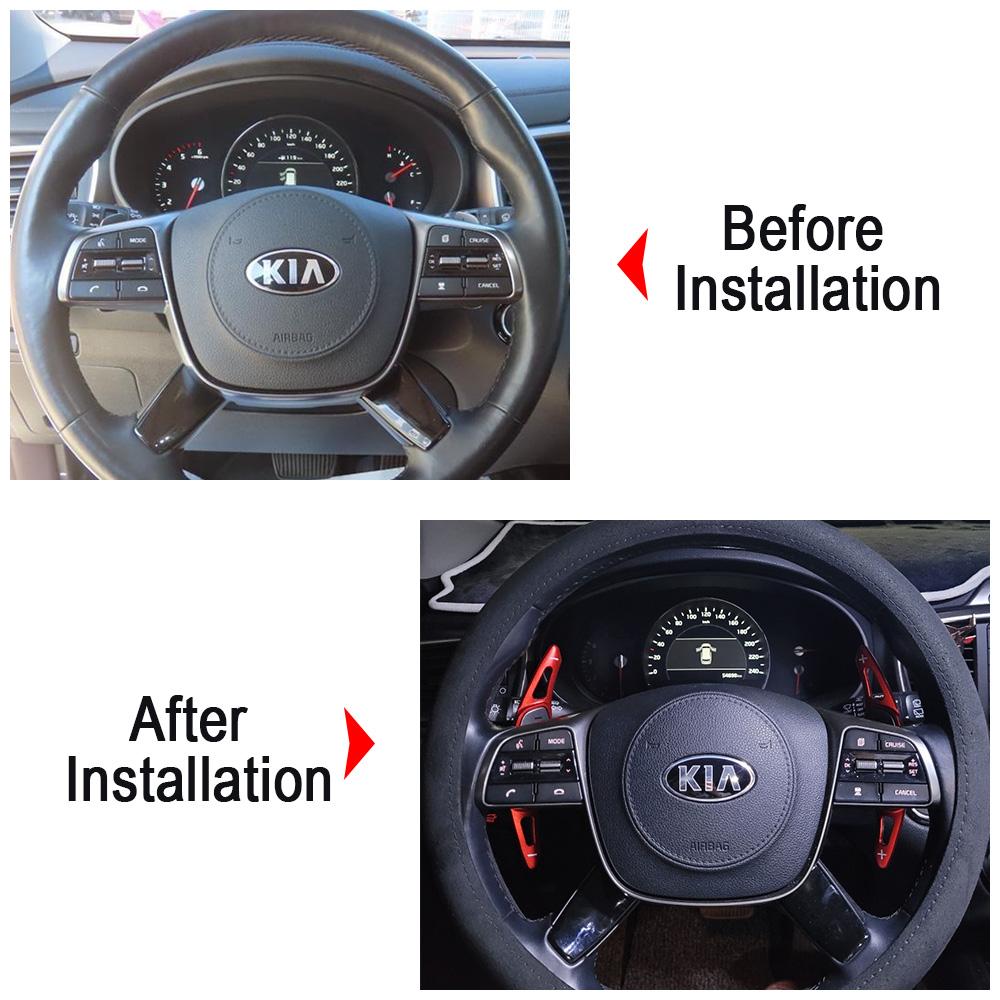 Лепестки переключения передач для Kia Sorento 4 UM MQ4 GT-Line X-LINE Plug-In Hybrid 2016-2024 Накладка на руль автомобиля для переключения передач hbwjx00