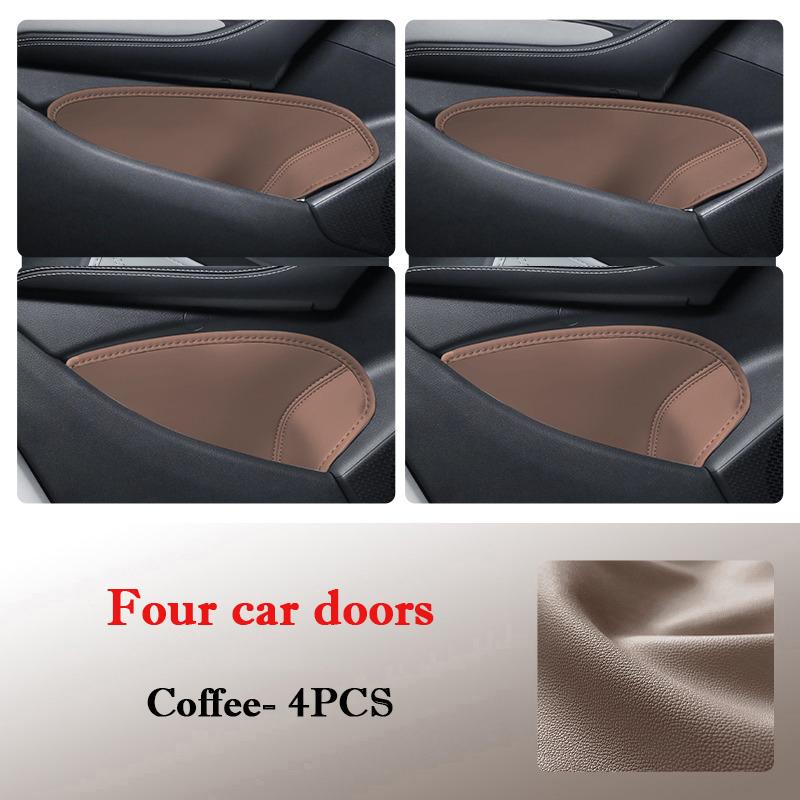 Для BYD Sea Lion 05 DM-i 2026 2026 Автомобильные Дверные Слоты Хранения Бочка Кожаный Коврик для Дверного Паза Защитная Накладка Аксессуары для Интерьера